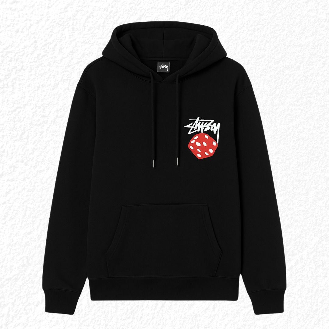 STÜSSY DICE BLACK HOODIE — EDICIÓN LIMITADA