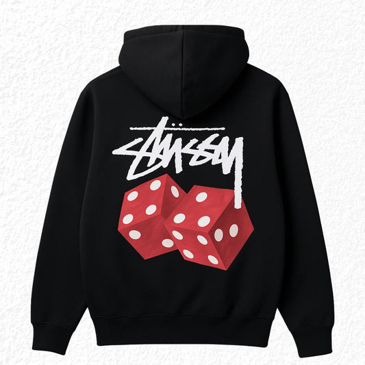 STÜSSY DICE BLACK HOODIE — EDICIÓN LIMITADA
