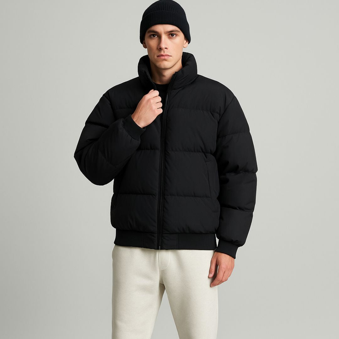 Chaqueta Puffer Negra ESSENTIALS