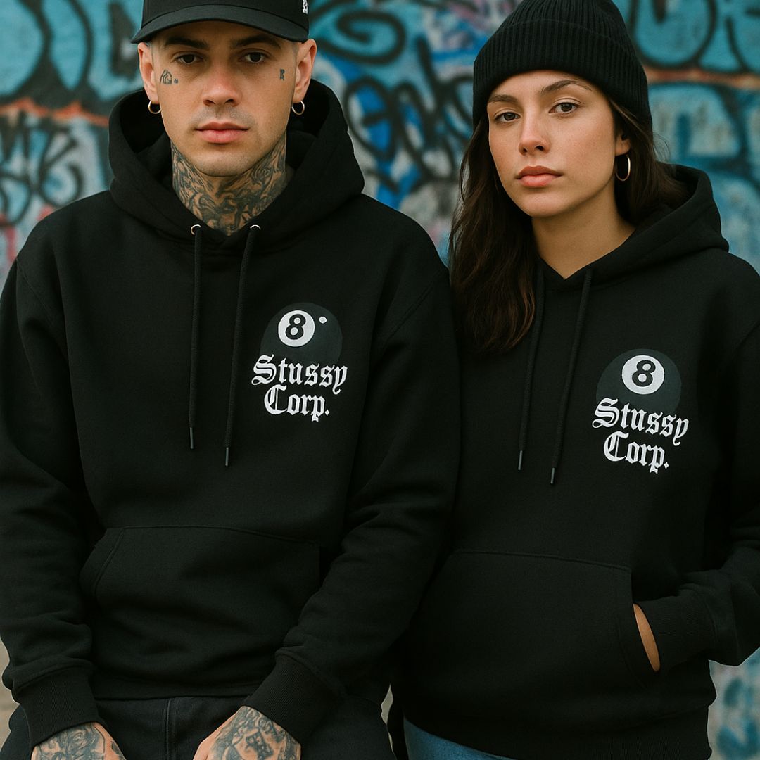 Hoodie Stussy Corp. "8 Ball" – Edición Limitada
