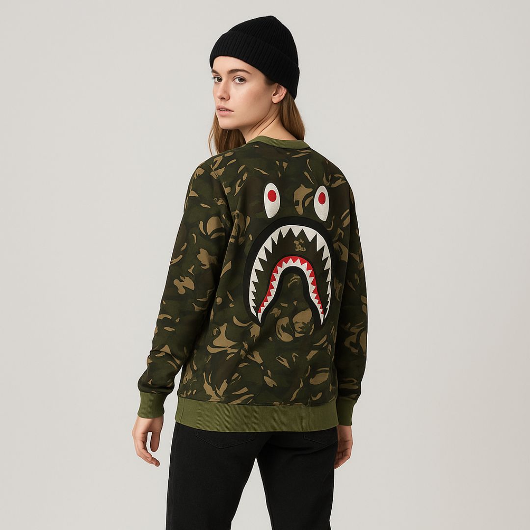Buso Camuflada Streetwear "Shark Edition" – Estilo Urbano y Actitud Salvaje