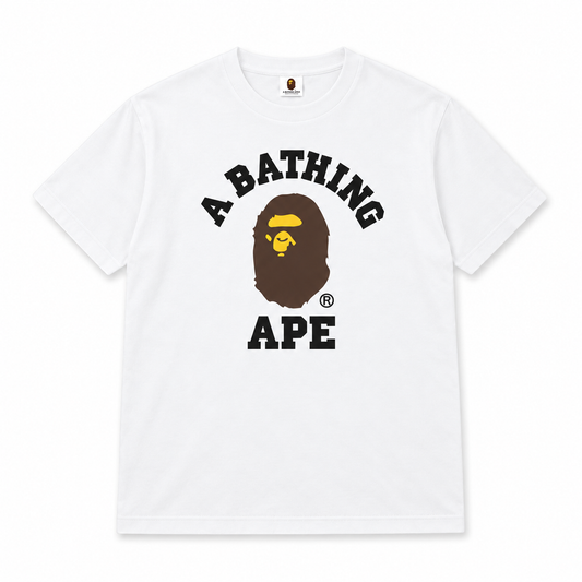 Camiseta A Bathing Ape College Tee blanco vista frontal