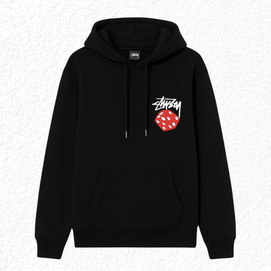 STÜSSY DICE BLACK HOODIE — EDICIÓN LIMITADA