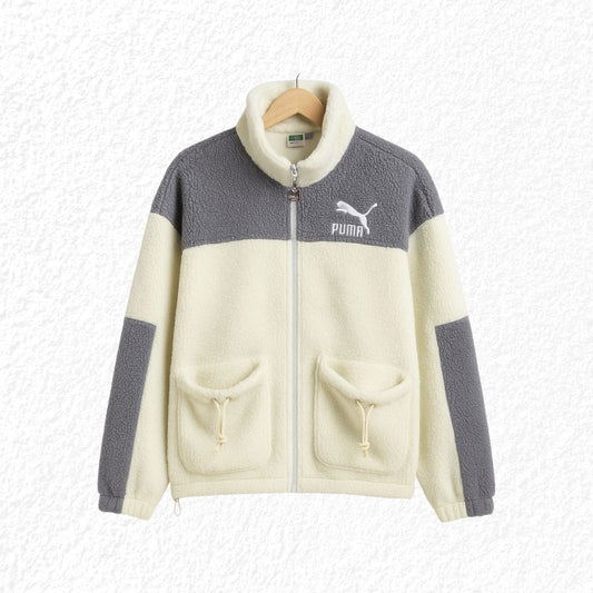 Chaqueta Sherpa Puma Bicolor – Estilo y Comodidad para el Clima Frío