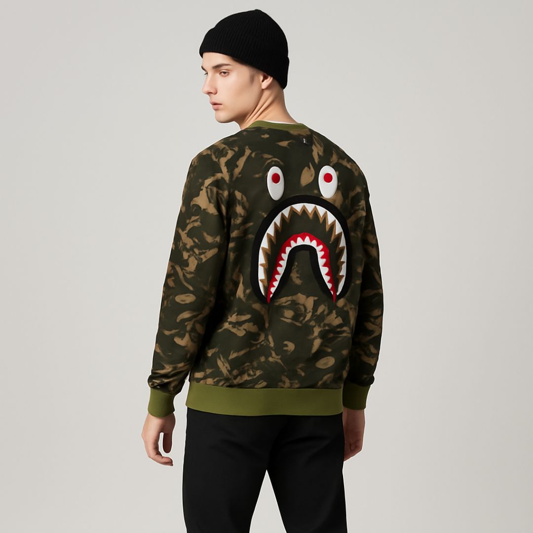Buso Camuflada Streetwear "Shark Edition" – Estilo Urbano y Actitud Salvaje