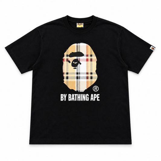 Camiseta Bape x Burberry negra