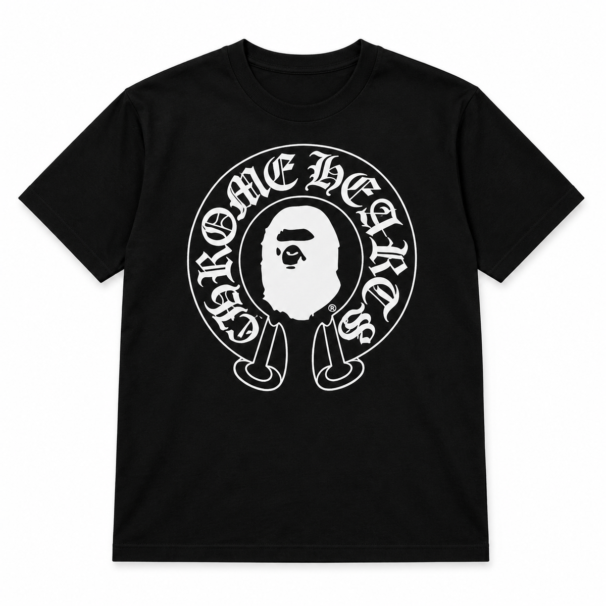 Camiseta Bape x Chrome Hearts negro-frente
