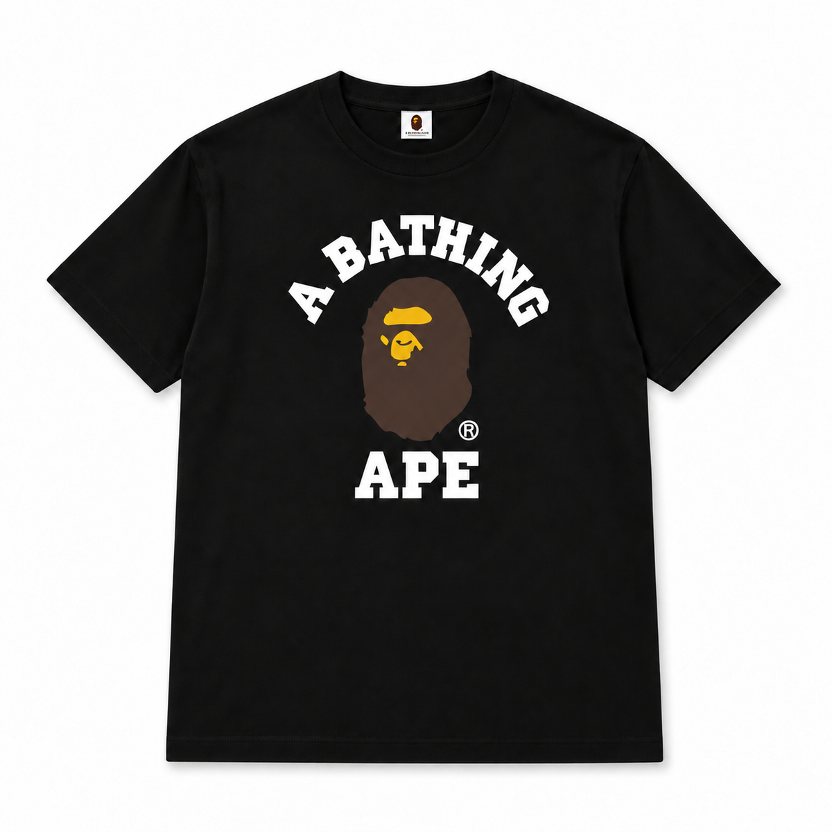 Camiseta A Bathing Ape College Tee negro vista frontal