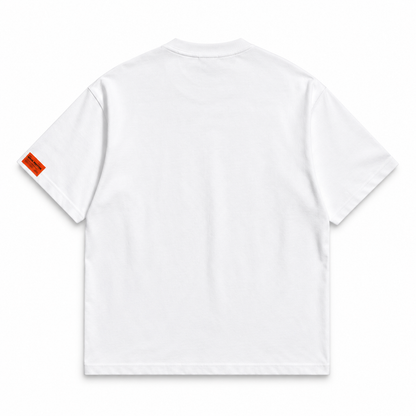 Camiseta Bape x Heron Preston blanca espalda