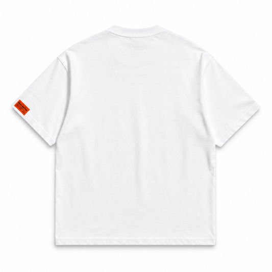 Camiseta Bape x Heron Preston blanca espalda