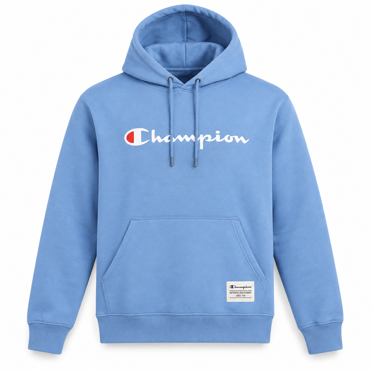 Buzo Champion piel de durazno azul — vista frontal