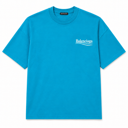 Camiseta Balenciaga turquesa, vista frontal