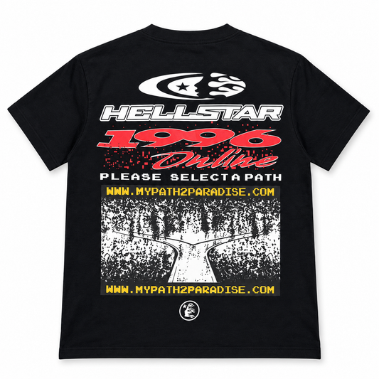 Camiseta Hellstar Pixel 1996 negra, espalda
