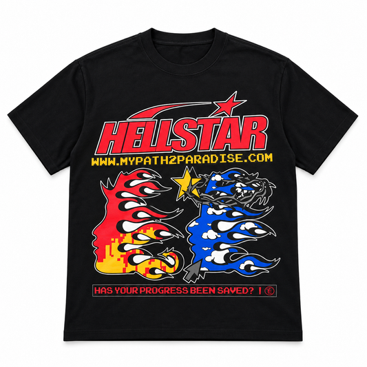 Camiseta Hellstar Pixel 1996 negra, frente