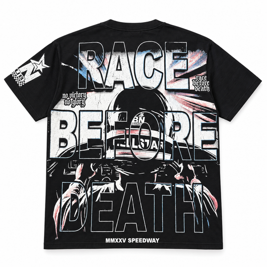 Camiseta Hellstar Race Before Death negra, espalda