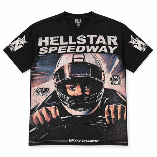 Camiseta Hellstar Race Before Death negra, frente
