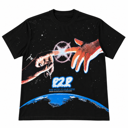 Camiseta Hellstar space negra, frente