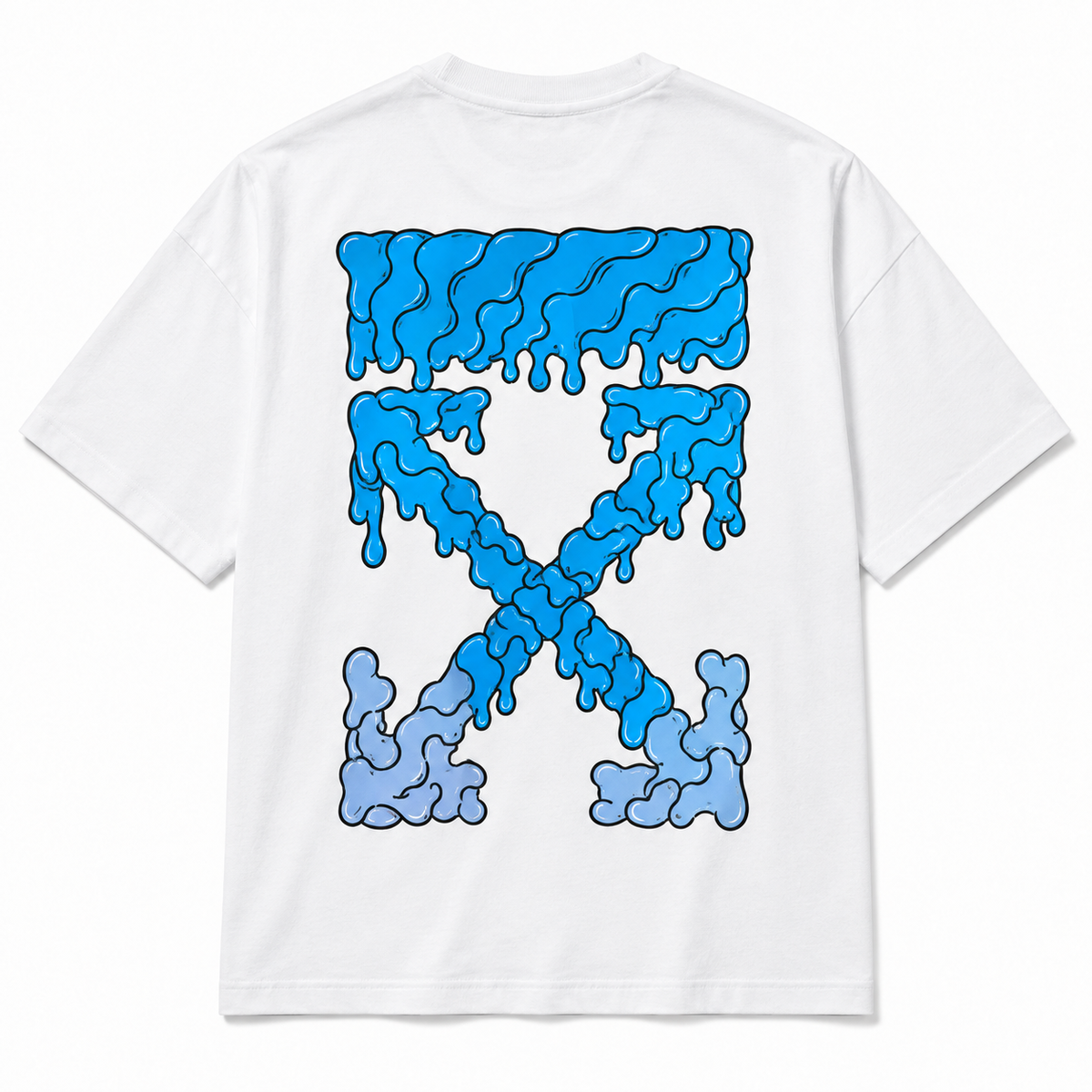 Camiseta Off-White Print Marker blanca, vista posterior