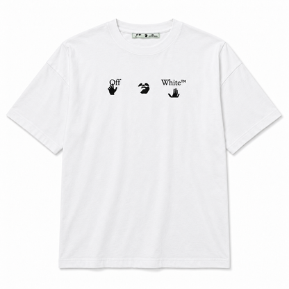 Camiseta Off-White Print Marker blanca, vista frontal
