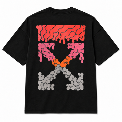 Camiseta Off-White Print Marker negra, vista posterior