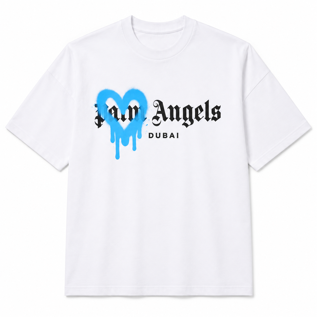 Palm Angels Dubai Heart White corazón azul