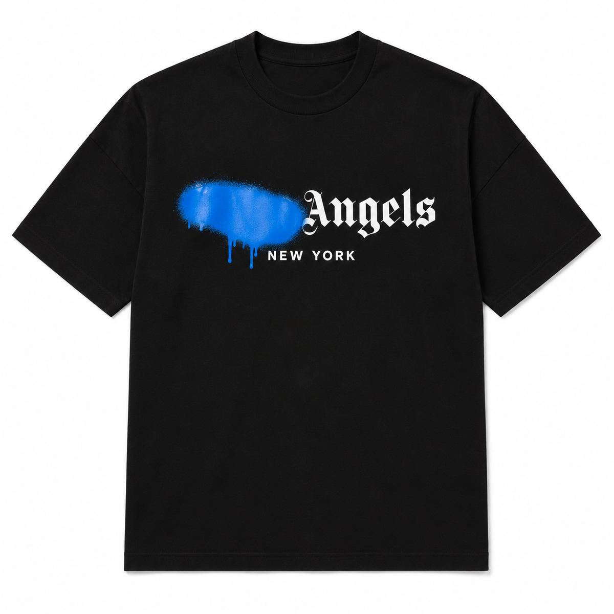 Palm Angels Sprayed City Black estampado azul